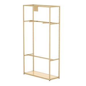 gold clothing display rack