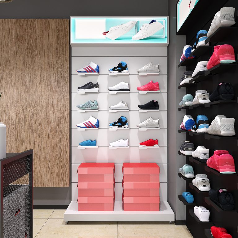 shoe wall mounted sneaker shelves rack display
